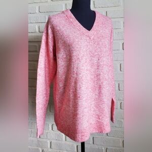 NWT Joe Fresh Soft Pink V-Neck Sweater Long Sleeves Size Small